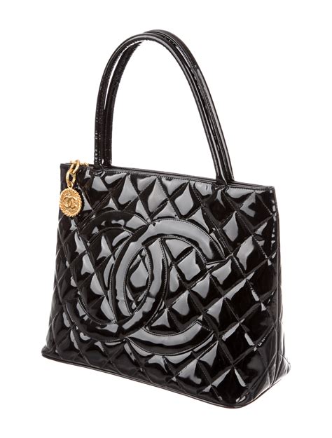 chanel patent leather tote bag|chanel tote bag price.